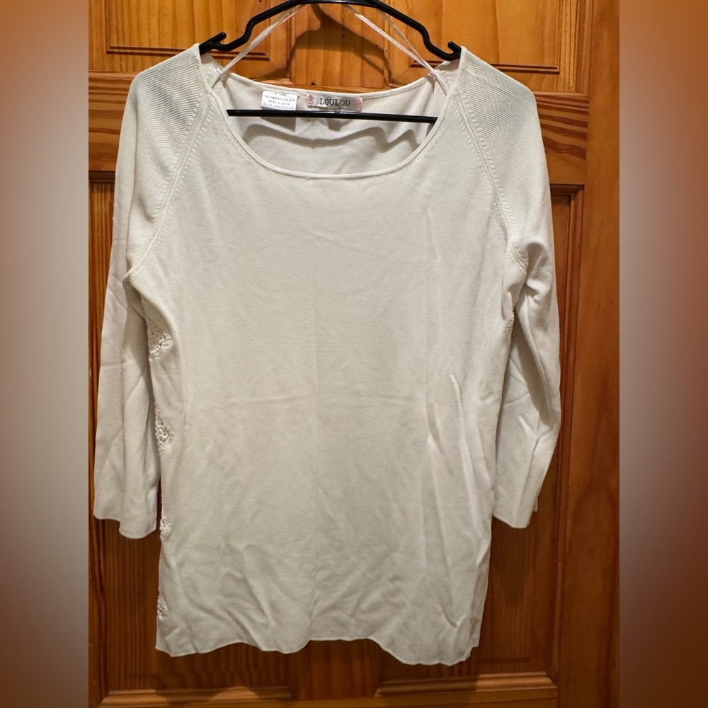 Lou Lou Brand - Women's Cream Top with Sexy Side Accents